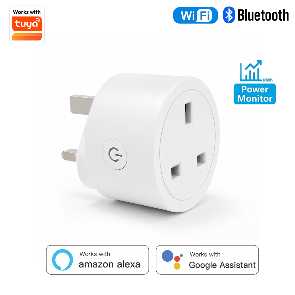 Home Automation Technology - Tuya UK-Standard Smart Plug Wi-Fi Bluetooth