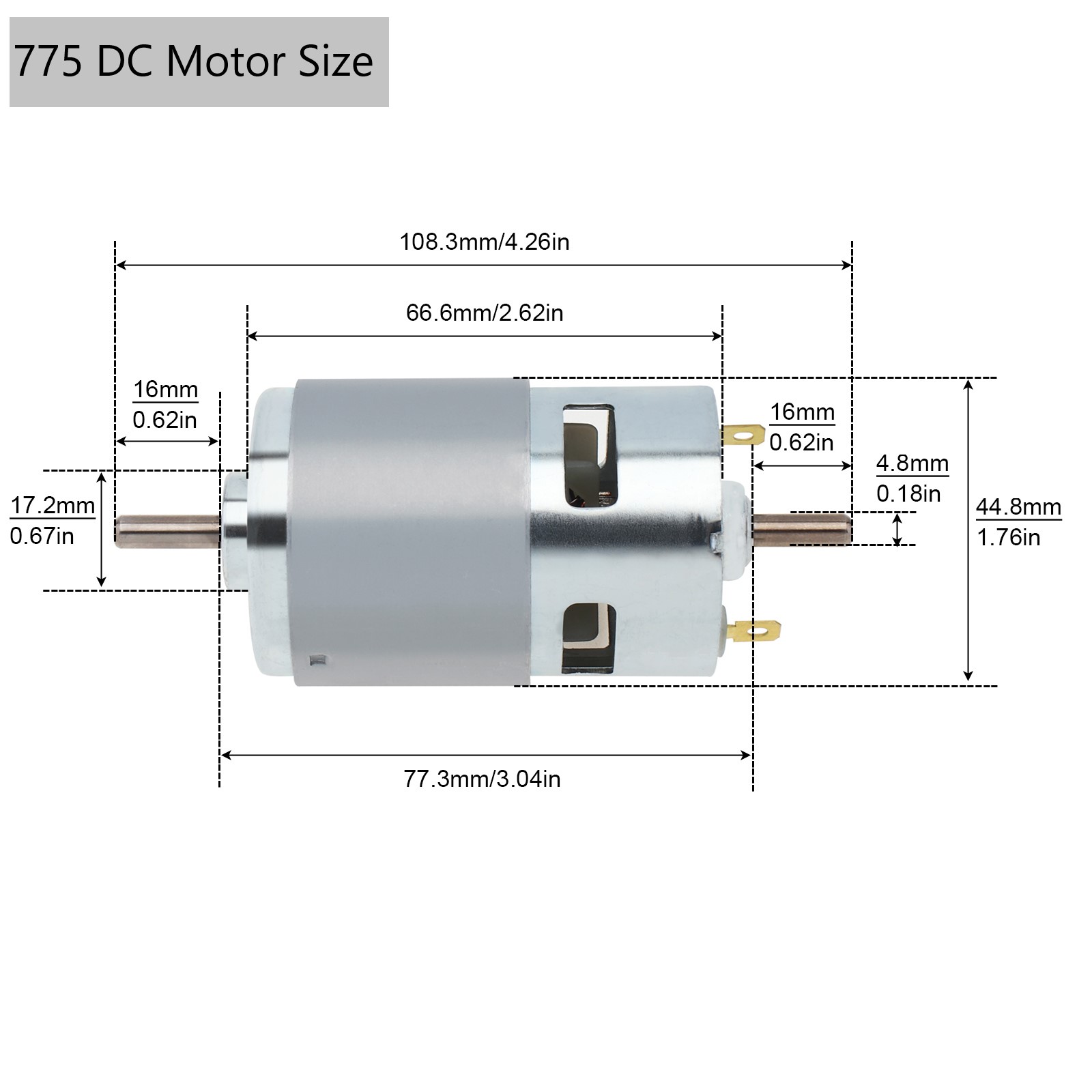 775 795 895 DC Motor 12V Dual  - Home Automation System Diy recensie en prijs