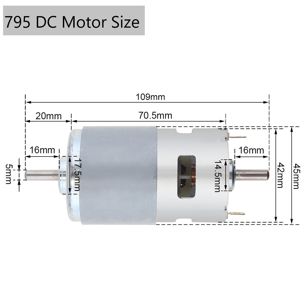775 795 895 DC Motor 12V Dual  - Home Automation System Diy recensie en prijs