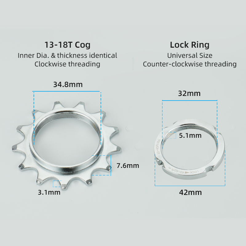 Bicycle Fixed Gear 13T 14T 15T - Matter Hub Thread recensie en prijs