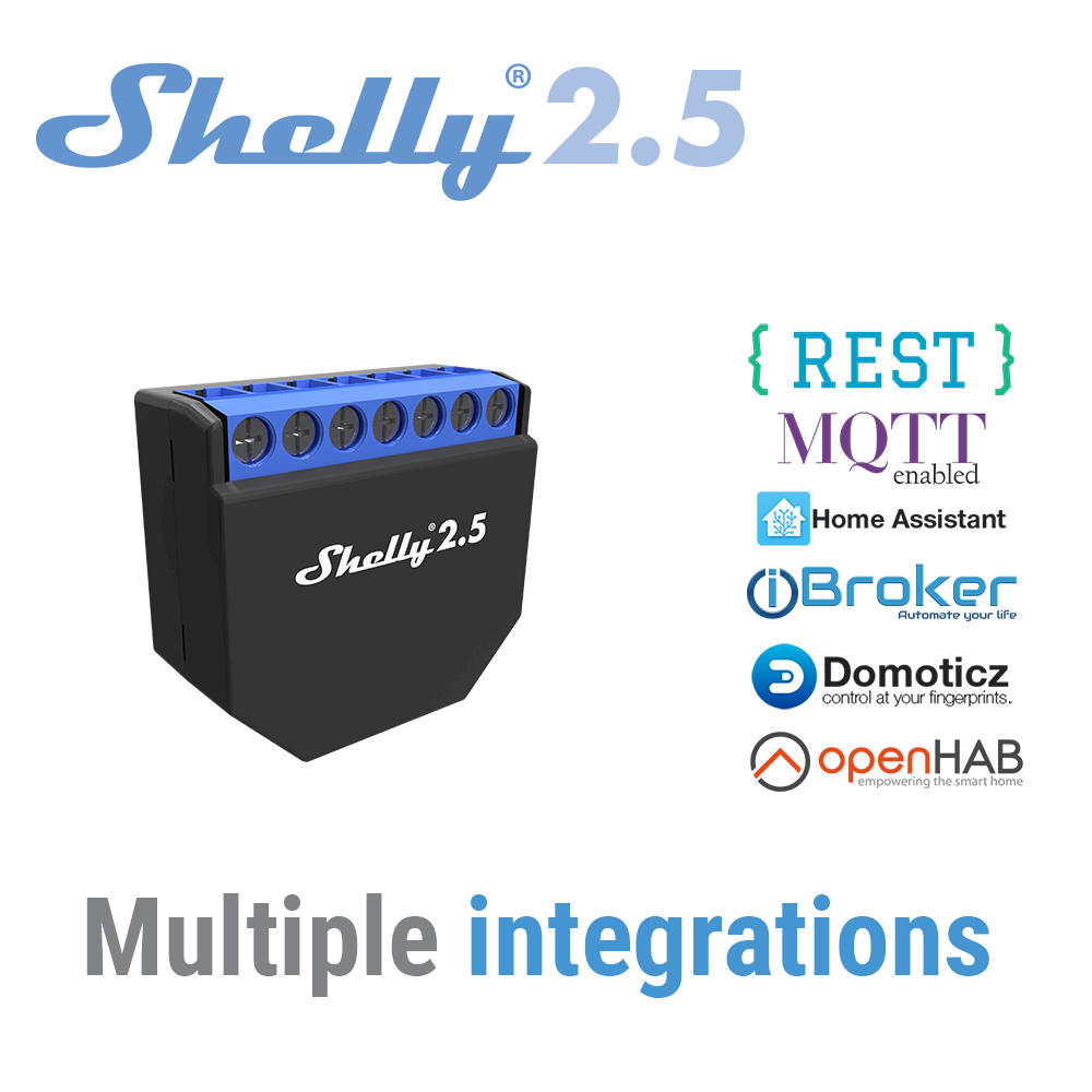 Shelly 2.5 Smart Home Double R - Shelly Relay Module recensie en prijs