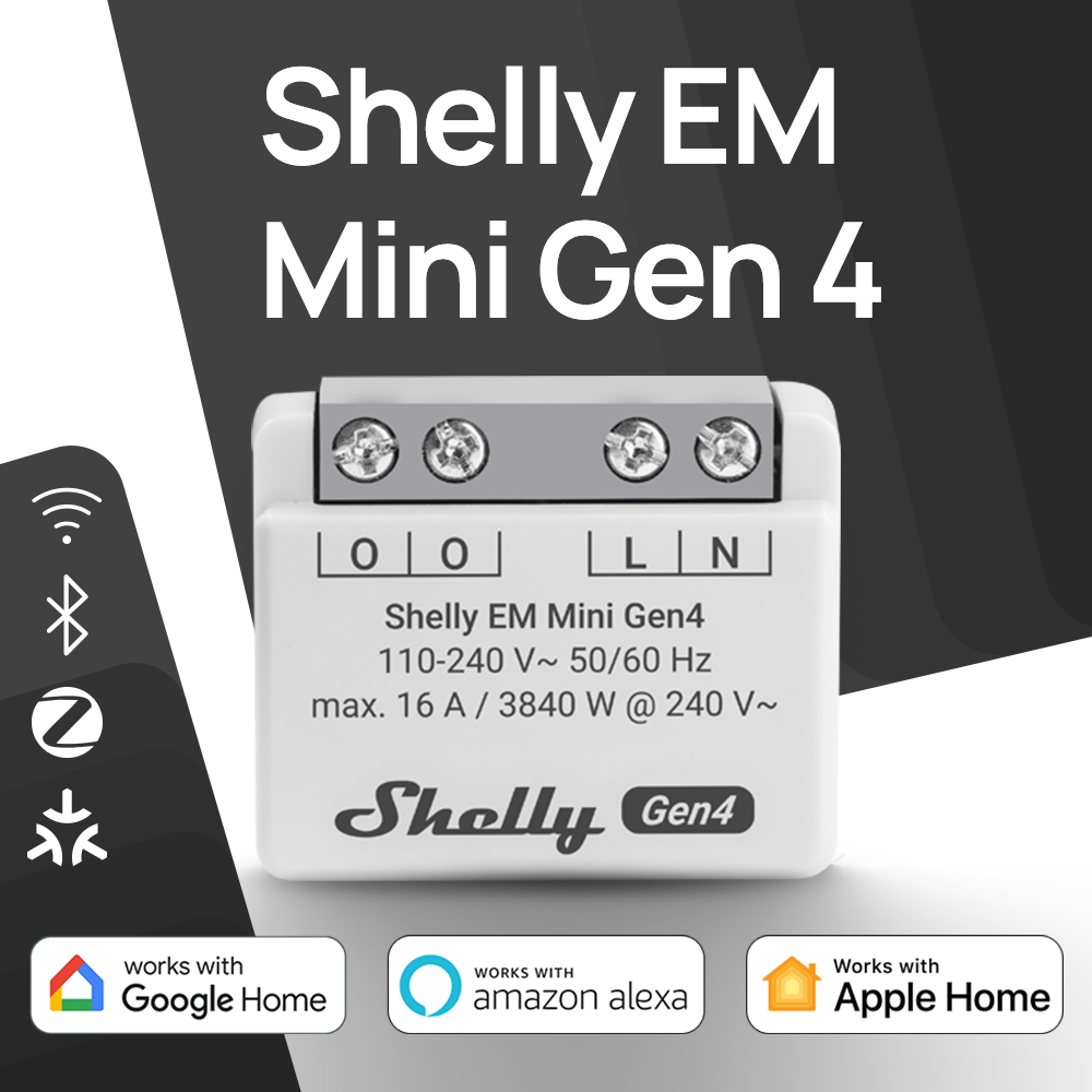 Shelly EM Mini Gen4 Matter Com - Shelly Relay Module recensie en prijs