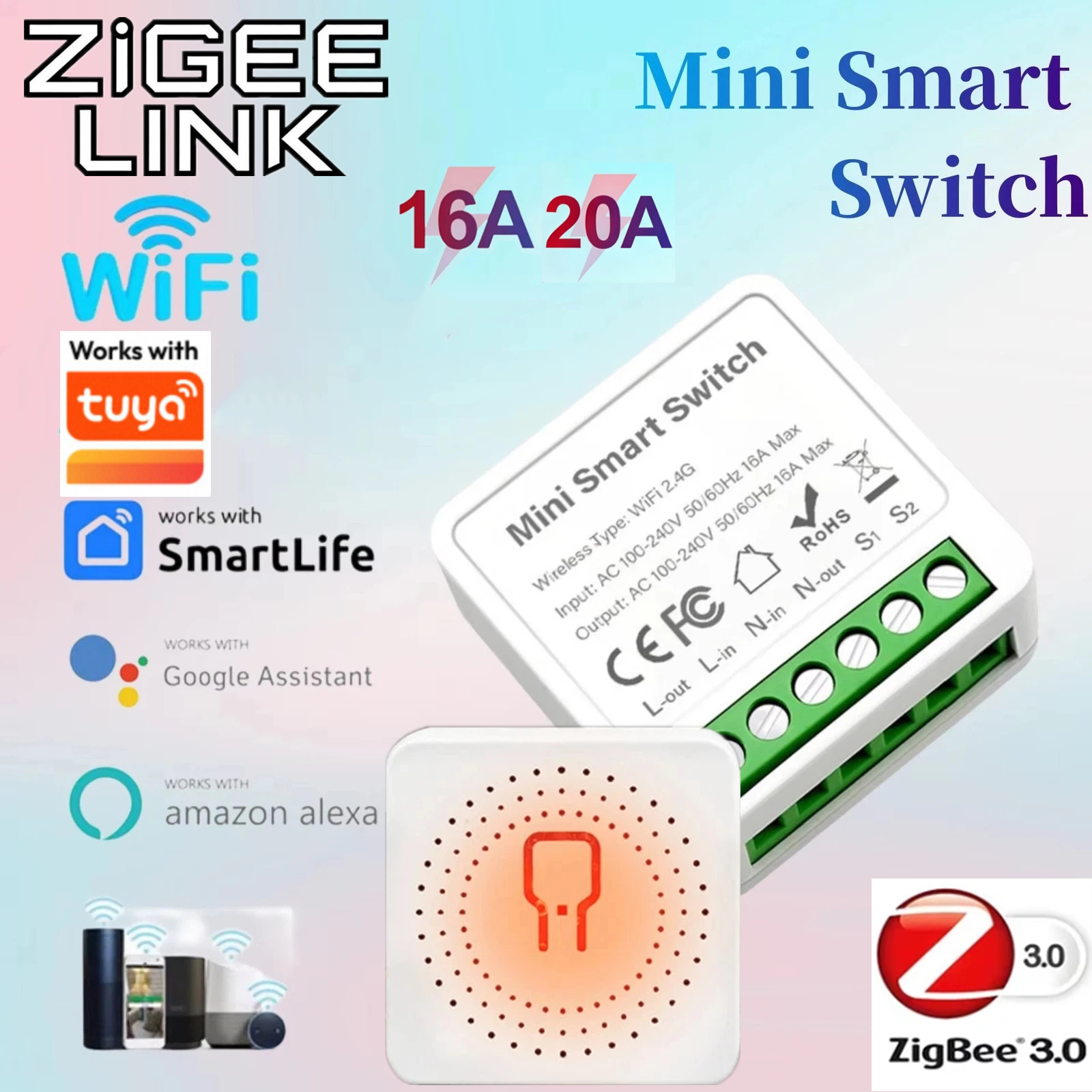 For Tuya Mini Smart WiFi Switc - Home Automation Technology recensie en prijs