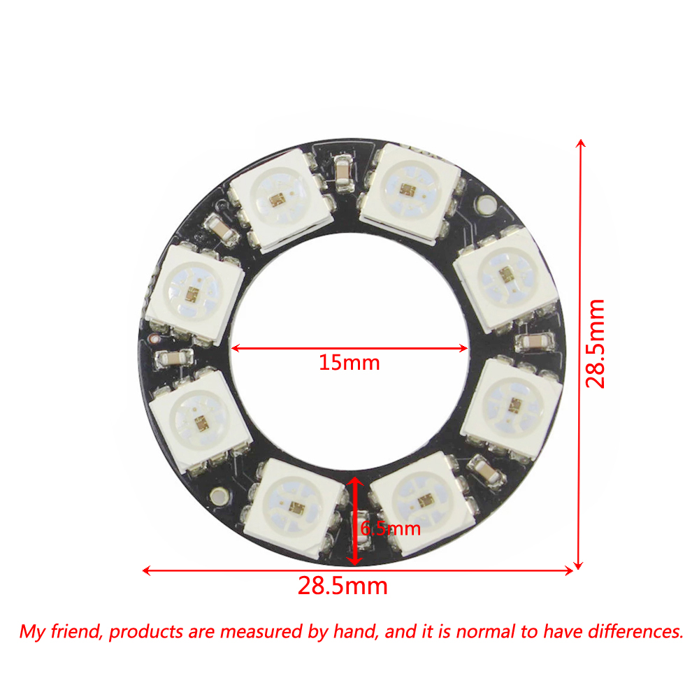 RGB LED Ring Light 8 Bits WS28 - Home Automation Diy Kit recensie en prijs