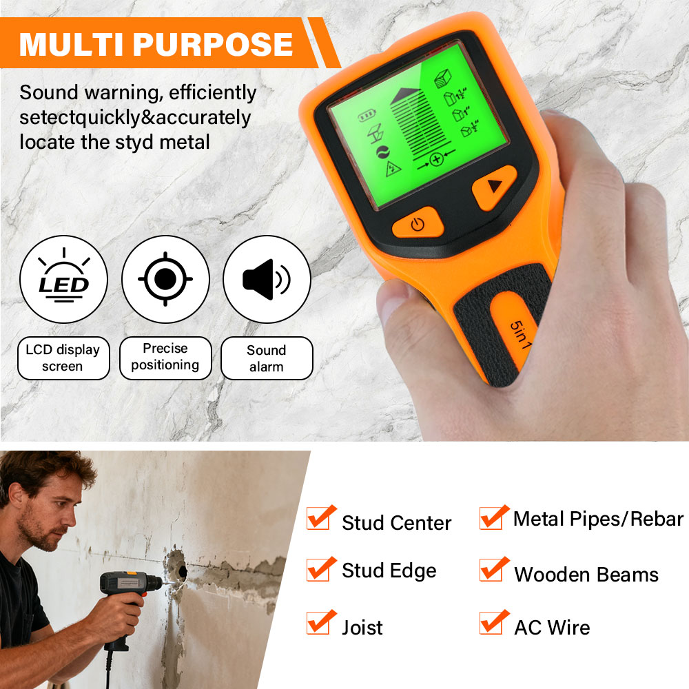 Wall Stud Detector 5 in 1 Hand - Water Leak Detector Wired recensie en prijs