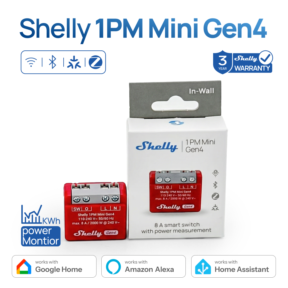 Shelly 1PM Mini Gen4 Zigbee Sm - Shelly Relay Module recensie en prijs